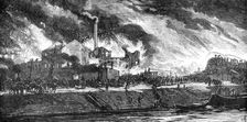Great Fire in the Rossau Suburb of Vienna, 1883. Creator: Unknown