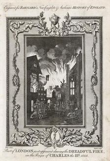 Great Fire of London, 1666 (c1783). Artist: Taylor