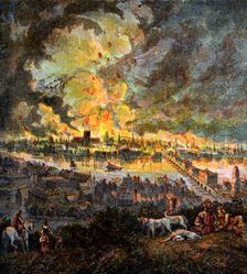 Great Fire Of London, 1666 (c1850)