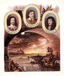 Great Fire of London, 1666 (c1865). Artist: Kronheim & Co