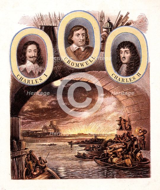 Great Fire of London, 1666 (c1865). Artist: Kronheim & Co