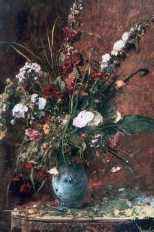 Great Flower Still Life 1881. Artist: Mihaly Munkacsy