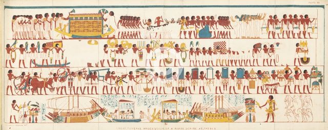 Great Funeral Procession of a Royal Scribe at Thebes, 1837. Creator: Unknown.