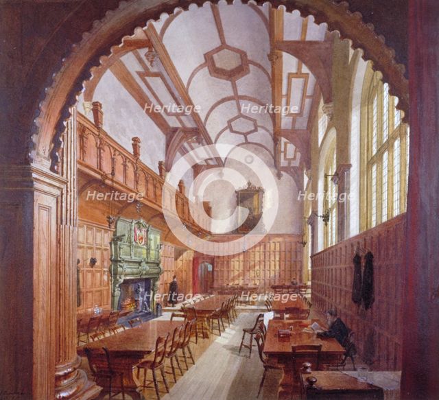 Great Hall, Charterhouse, London, 1885. Artist: John Crowther
