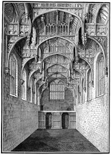Great Hall, Hampton Court Palace, London, 1893. Creator: Unknown