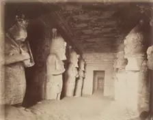 Great Hall of the Interior of the Great Temple of Ramesses II at Abu Simbel, c1869. Creator: Anon