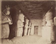 Great Hall of the Interior of the Great Temple of Ramesses II at Abu Simbel, c1869. Creator: Anon
