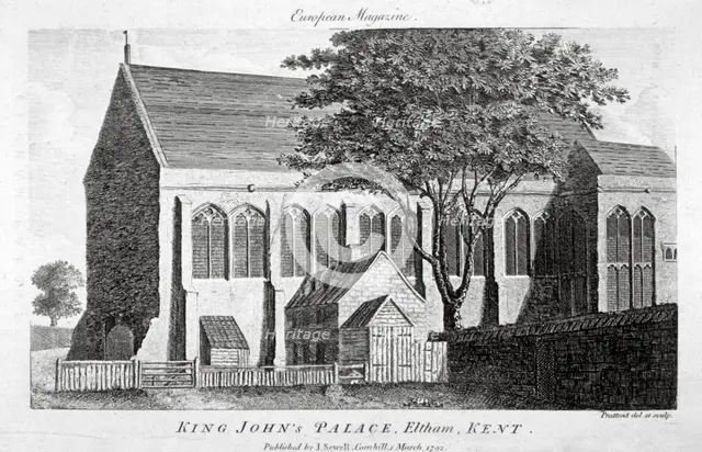 Great Hall of Eltham Palace, Kent, 1792. Artist: Thomas Prattent
