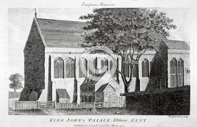 Great Hall of Eltham Palace, Kent, 1792. Artist: Thomas Prattent