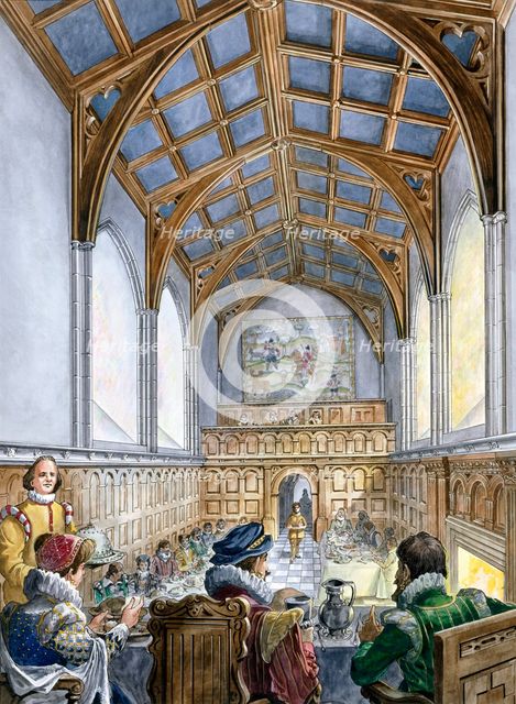 Great Hall, Old Wardour Castle, 16th century (c1995-c1999).  Artist: Philip Corke.