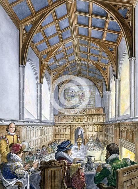 Great Hall, Old Wardour Castle, 16th century (c1995-c1999).  Artist: Philip Corke.