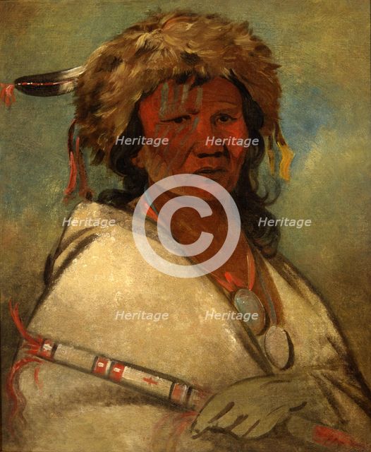 Great Hero, a chief, 1845. Creator: George Catlin.