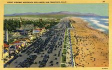 Great Highway and Beach Esplanade, San Francisco, California, USA, 1932