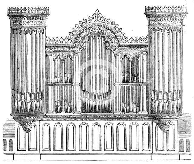 Great Organ at Barmen, Rhenish Prussia, 1858. Creator: Unknown.