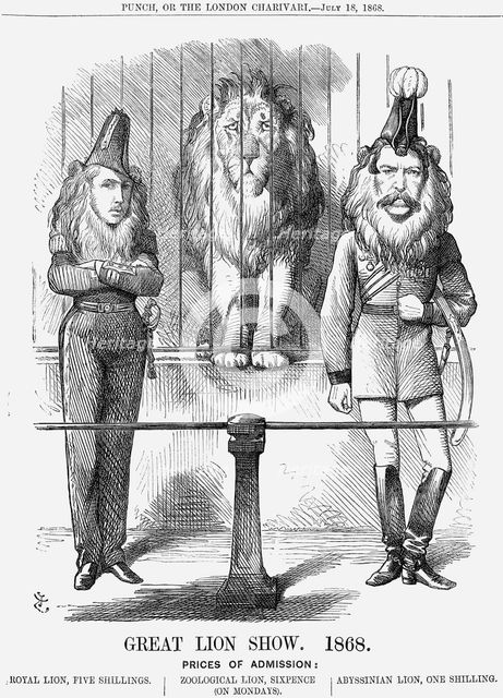 'Great Lion Show', 1868. Creators: John Tenniel, Unknown.