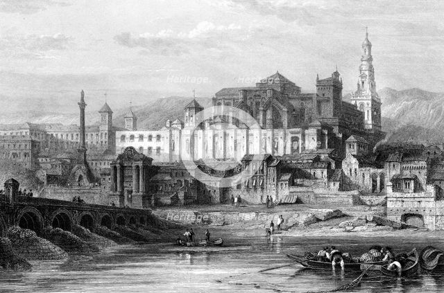 Great mosque and the dungeon of the Inquisition, Cordoba, Spain, 19th century.Artist: Thomas Higham
