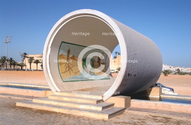Great Man-Made River monument, Tripoli, Libya, late 20th century. Creator: Vivienne Sharp.