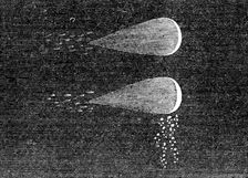 Great Meteor on Nov. 27. - the Meteor and sparks as seen by Mr. Lowe, 1862. Creator: Unknown
