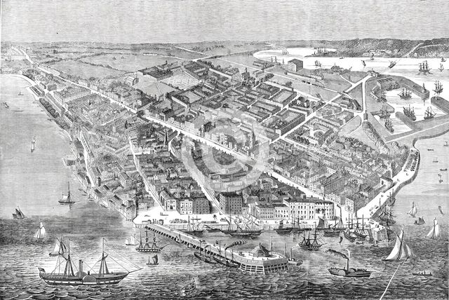 Great Meeting of the Royal Agricultural Society of England, the Town and Port of Southampton, 1844. Creator: Unknown.