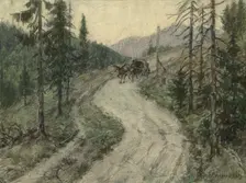 Great Siberian Road in the Krugobaikal Mountains, 1904. Creator: Boris Vasilievich Smirnov