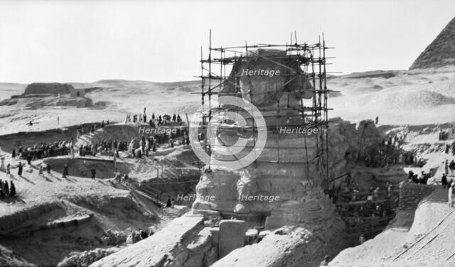 Great Sphinx of Giza, Egypt, 1931. Artist: Unknown.