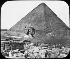 Great Sphinx of Giza, Egypt, c1890. Artist: Newton & Co