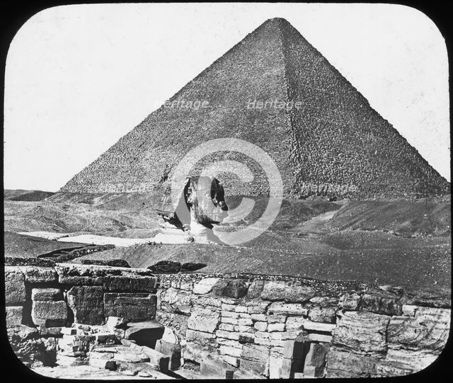 Great Sphinx of Giza, Egypt, c1890.  Artist: Newton & Co