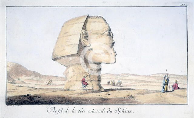 'Great Sphinx Head in Profile', 18th century. Artist: Tuscher Hafniae