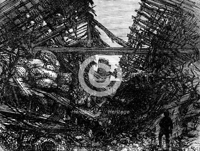 Great Storm of Wind on Friday week: ruins caused by fall of chimney shaft, Charles-Street..., 1881. Creator: Unknown.