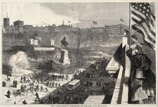 Great Sumter Meeting in Union Square, New York, April 11, 1863, 1863. Creator: Winslow Homer (American, 1836-1910)