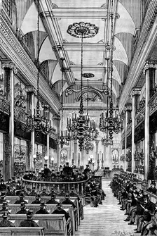 Great Synagogue, St. James's-Place, Aldgate: Special Service in memory of the late Chief Rabbi, 1890 Creator: Paterson