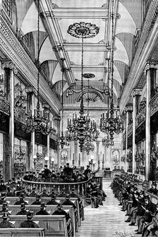 Great Synagogue, St. James's-Place, Aldgate: Special Service in memory of the late Chief Rabbi, 1890 Creator: Paterson