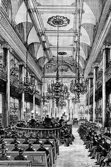 Great Synagogue, St. James's-Place, Aldgate: Special Service in memory of the late Chief Rabbi, 1890 Creator: Paterson