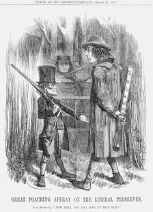 Great Poaching Affray on the Liberal Preserves 1859. Creator: Unknown