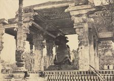 Great Pagoda, Great Bull, Front View, Tanjore, India (Rajarajesvara Temple), 1857. Creator: Captain Linnaeus Tripe (British, 1822-1902); Madras Presidency