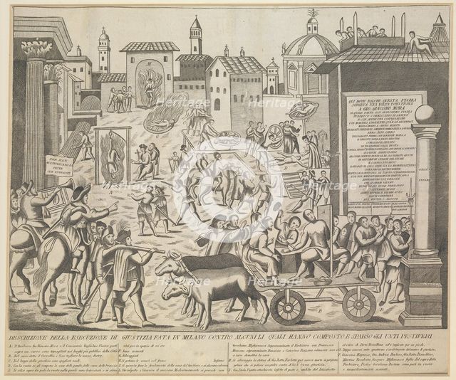 Great Plague of Milan, 1630, ca 1835. Artist: Anonymous  
