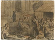 Great Plague of London, c. 1779. Artist: Blake, William (1757-1827)