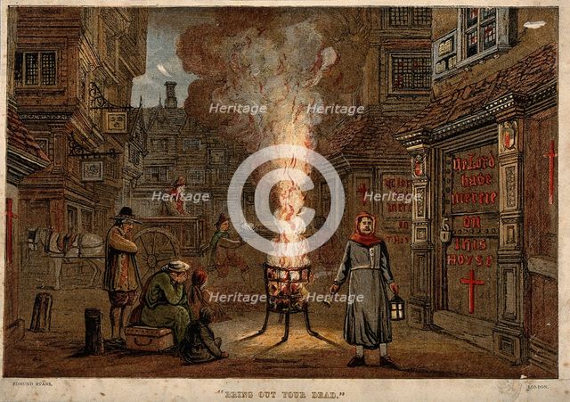 Great Plague in London, 1665. Artist: Anonymous  