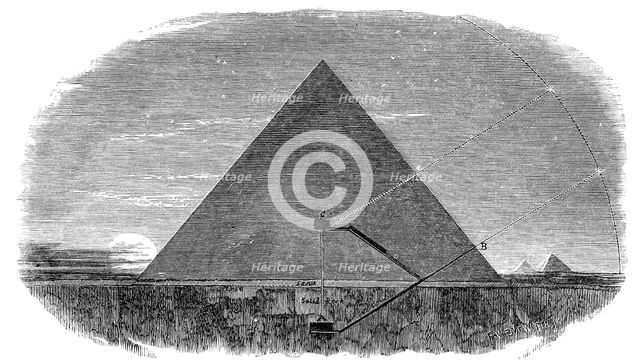 Great Pyramid of Cheops at Giza being used as an astronomical observatory. Artist: Unknown