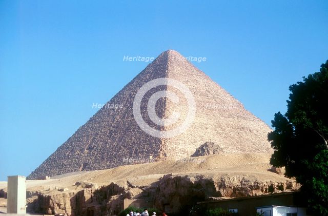 Great Pyramid of Cheops at Giza, Egypt, 4th dynasty, Old Kingdom, 26th century BC. Artist: Unknown