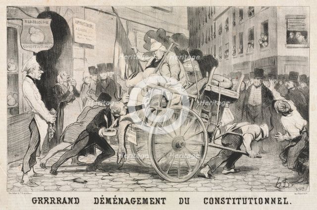 Great Removal of the Constitutional Establishment, 1846. Creator: Honoré Daumier (French, 1808-1879); Aubert.