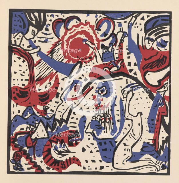 Great Resurrection (Grosse Auferstehung). From Klänge (Sounds) , 1913. Creator: Kandinsky, Wassily Vasilyevich (1866-1944).