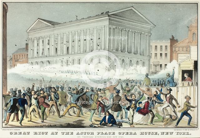 Great Riot at the Astor Place, n.d. Creator: Nathaniel Currier.