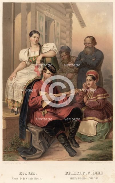 Great Russians of the central provinces, 1862. Creator: Karlis Huns.