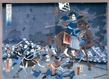 Great War of Ko Etsu Kawanakajima, samurai of the army of Usami Sunpu No Kami, popular card by th…