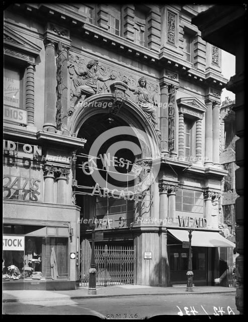 Great Western Arcade, Temple Row, Birmingham, 1941. Creator: George Bernard Mason.