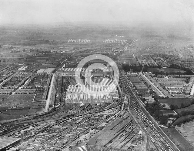 Great Western Railway Works, Swindon, Wiltshire, 1920. Creator: Aerofilms.