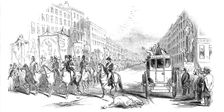 Great Whig Procession, at New York, 1844. Creator: J. Kobb