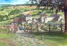 Great Witcombe Roman Villa, circa AD250, (c1990-2010) Artist: Ivan Lapper