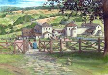 Great Witcombe Roman Villa, circa AD250, (c1990-2010) Artist: Ivan Lapper